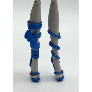 Monster High Doll Jane Boolittle Blue Gladiator Style Snake Wedges Shoes